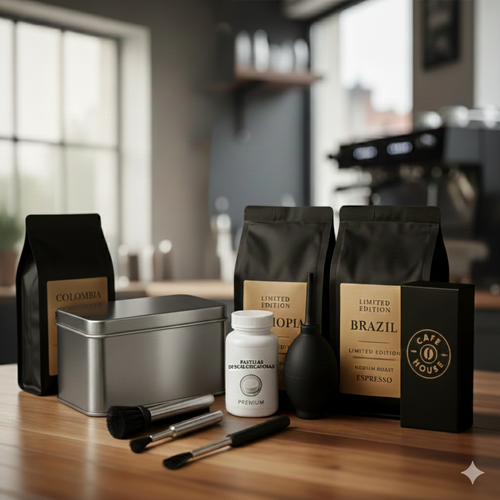 Combo Brewza: Set de Limpieza Profesional + Cepillos / Pack Cafés x3